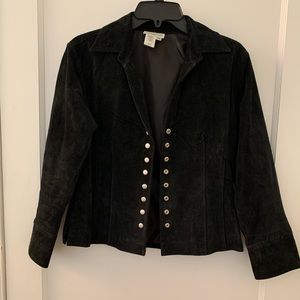 Black Suede Coldwater Creek Jacket PS
